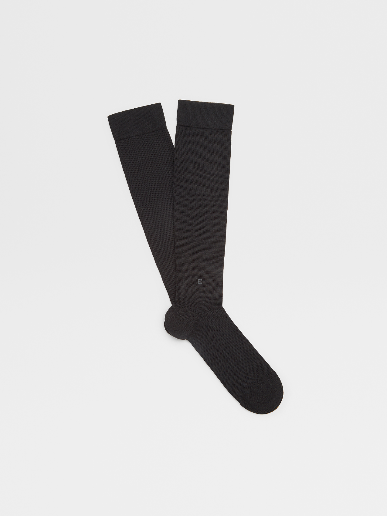 Black Cotton Traveller Knee Socks